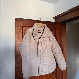 Abercrombie & Fitch Light Gray Puffer Jacket